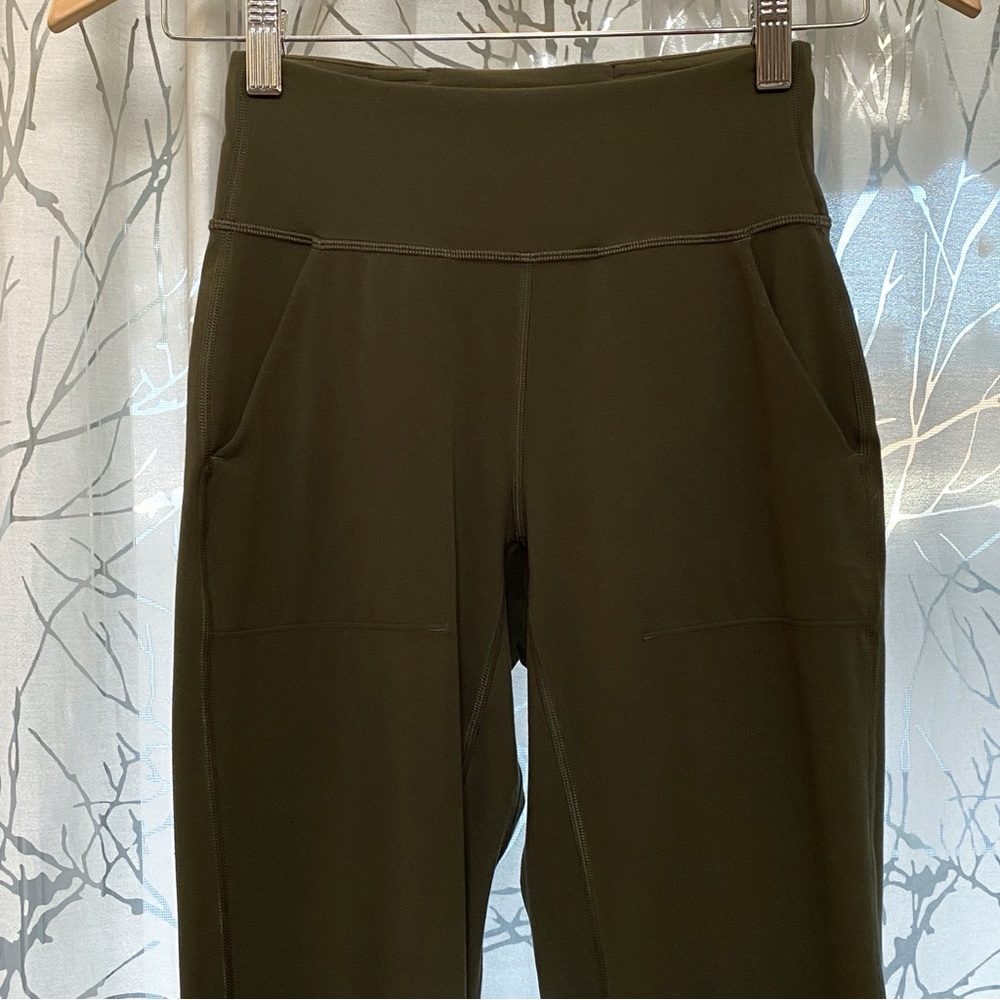 Lululemon dark olive green align jogger pants leggings 28” high waisted - Picture 2 of 11